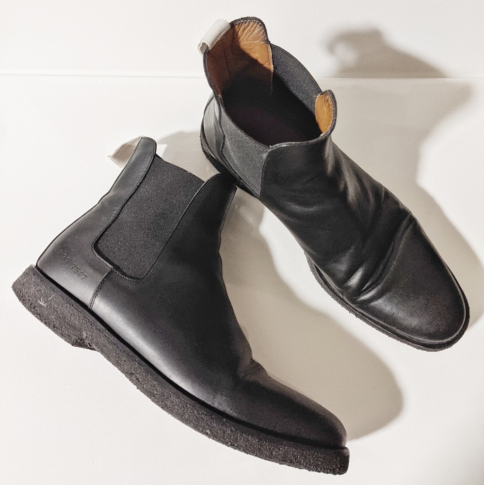 Woman by Common Projects Distressed Chelsea Boots - Picture 1 of 9